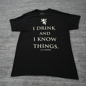 Game of Thrones T Shirt Tyrion Lannister Large I Drink I Know Things Black Tee L
